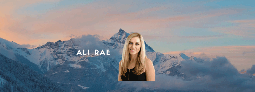 Ali Rae on a Colorado mountain summit